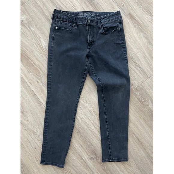 AE 360 Super Stretch Grey Wash Skinny Jeans - Picture 2 of 5